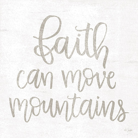 Jaxn Blvd. JAXN361 - Faith Can Move Mountains - 12x12 Faith Can Move Mountains, Religious, Calligraphy from Penny Lane