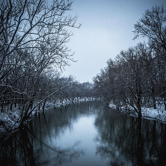 Justin Spivey JDS208 - Winding Reflection Lake, Trees, Snow, Winter, Reflection from Penny Lane