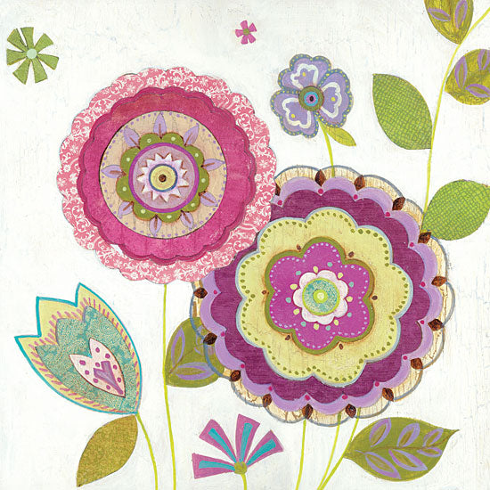 JG Studios JGS237 - JGS237 - Tribeca IV - 12x12 Flowers, Wood Background, Abstract from Penny Lane