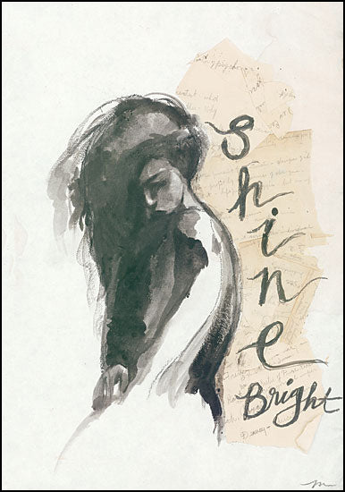 Jessica Mingo JM197 - Shine Bright - 12x16 Woman, Signs, Shine Bright, Abstract from Penny Lane