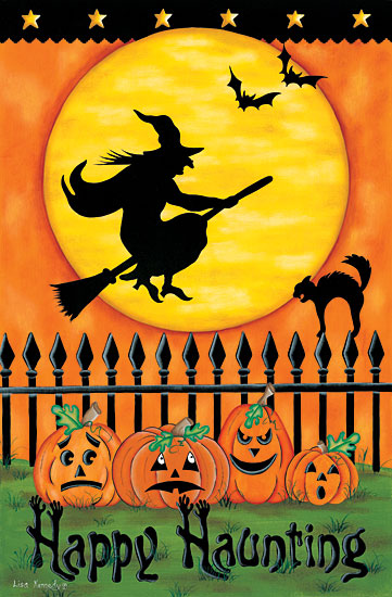 Lisa Kennedy KEN1023 - Witch Silhouette - 12x18 Halloween, Witches, Haunted, Pumpkins, Jack O'lantern, Moon from Penny Lane