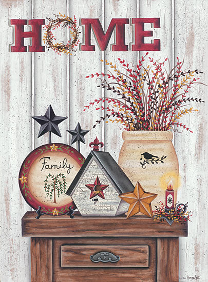 Lisa Kennedy KEN972 - Home & Family Home, Birdhouse, Crock, Barn Stars, Berry Wreath from Penny Lane