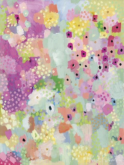 Kait Roberts KR116 - Mind in Repose I - Wildflowers, Pastel Colors, Field, Modern, Abstract from Penny Lane Publishing