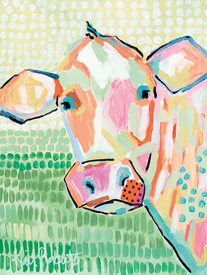 Kait Roberts KR122 - Moo Series: Peggy - Cow, Patchwork, Modern, Colorful, Abstract from Penny Lane Publishing