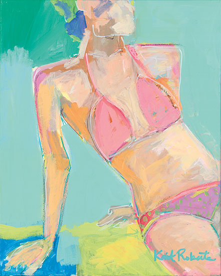 Kait Roberts KR191 - Sunbather Series:  Following the Sun Abstract, Sunbather, Woman, Swimming from Penny Lane