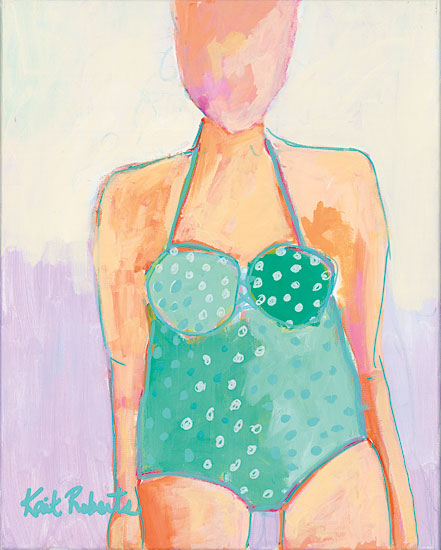 Kait Roberts KR193 - Sunbather Series:  Summer Lovin' Abstract, Sunbather, Woman, Swimming from Penny Lane