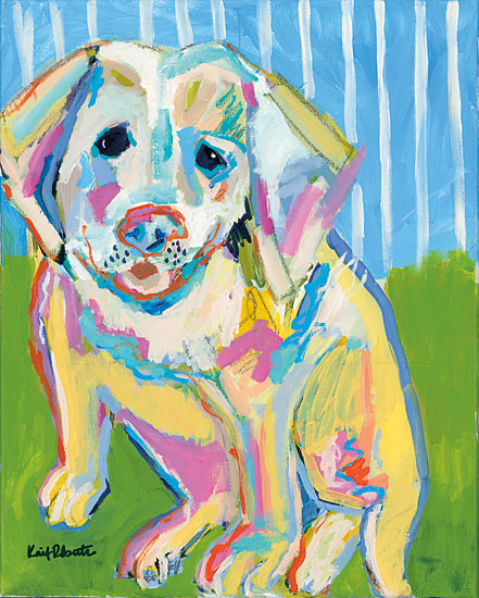 Kait Roberts KR199 - A Labrador Puppy Smile Abstract, Dog, Puppy, Labrador, Portrait from Penny Lane
