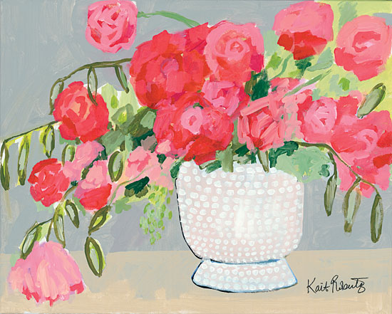 Kait Roberts KR351 - Your Mind is a Garden - 16x12 Flowers, Bouquet, Vase, Greenery, Blooms, Roses, Red from Penny Lane