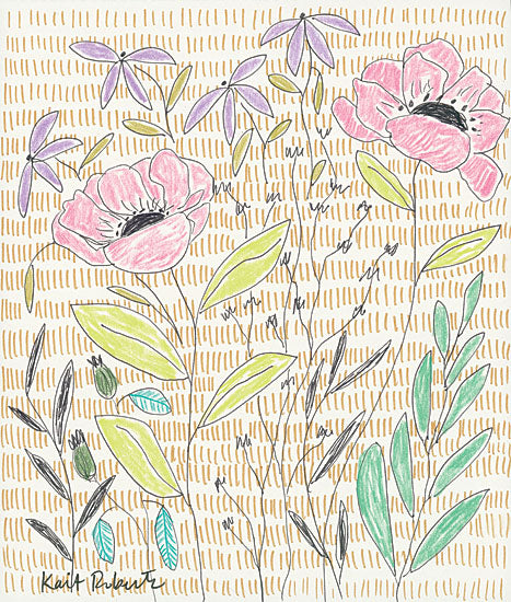 Kait Roberts KR377 - P is for Patient Poppies - 12x16 Abstract, Flowers, Blooms, Poppies, Patterns from Penny Lane