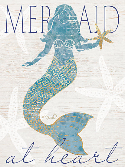 Kait Roberts KS125 - KS125 - Mermaid at Heart - 12x16 Mermaid, Coastal, Starfish, Nautical, Signs from Penny Lane