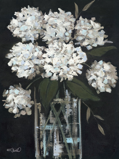 Kate Sherrill KS130 - KS130 - White Hydrangeas I - 12x16 White Hydrangeas, Flowers, Hydrangeas, Chalkboard, Glass Jar, Bouquet from Penny Lane