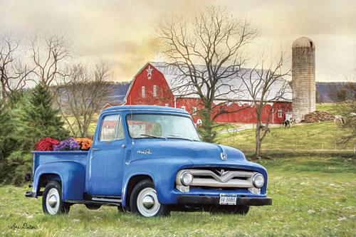 Lori Deiter LD1196 - Haulin' Flowers - Ford Truck, Flowers, Barn, Farm from Penny Lane Publishing