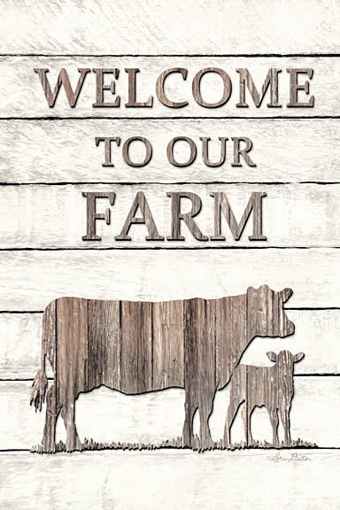 Lori Deiter LD1206 - Cow Welcome to Our Farm - Welcome, Cows, Farm, Wood Planks from Penny Lane Publishing