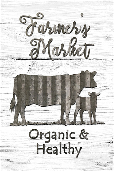 Lori Deiter LD1227 - Farmer's Market - Farmer's Market, Wood Inlay, Cow, Organic, Healthy from Penny Lane Publishing