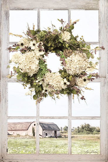 Lori Deiter LD1235 - Pleasant View - Wreath, Window, Farm, Hydrangeas from Penny Lane Publishing
