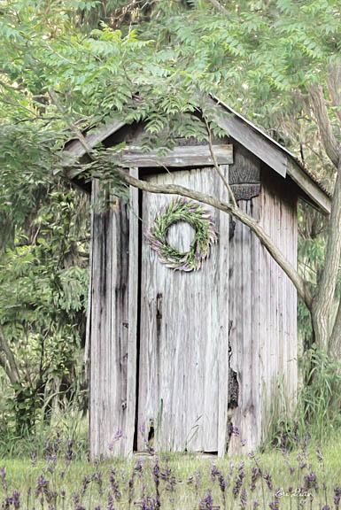 Lori Deiter LD1239 - Lavender Outhouse - Outhouse, Lavender, Wreath, Trees, Forest from Penny Lane Publishing