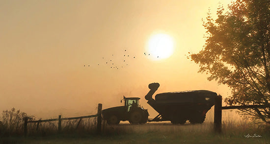 Lori Deiter LD1605 - Farmers Work till the Job is Done - 18x9 Farmers Farm, Tractor, Sunlight, Photography from Penny Lane