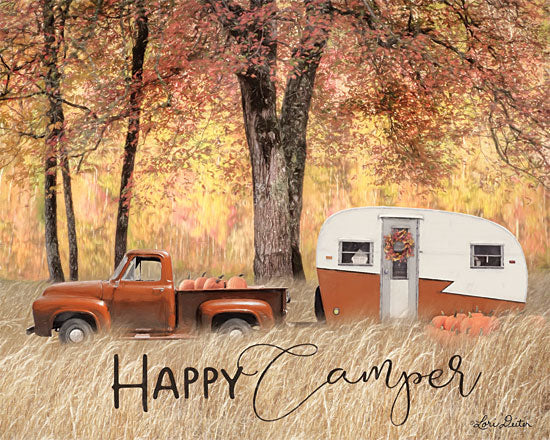 Lori Deiter LD1721 - LD1721 - Fall Camping     - 16x12 Camping, Camper, Truck, Autumn, Pumpkins, Trees from Penny Lane