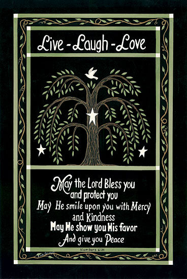 Linda Spivey LS1431 - Willow Tree Blessing - Willow Tree, Live, Laugh, Love, Sampler from Penny Lane Publishing