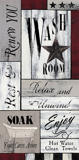 Linda Spivey LS1683 - Soak Your Cares Away - Wash Room, Bath, Calligraphy, Barn Star from Penny Lane Publishing