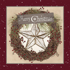 LS1742 - Christmas Barn Star Wreath - 12x12