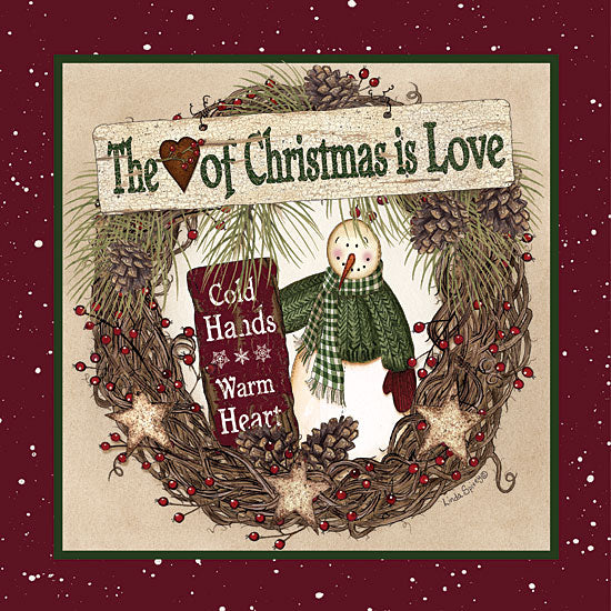 Linda Spivey LS1743 - The Heart of Christmas Wreath - 12x12 Holiday, Wreath, Berries, Snowman, Pinecones, Rusty Stars and Hearts from Penny Lane