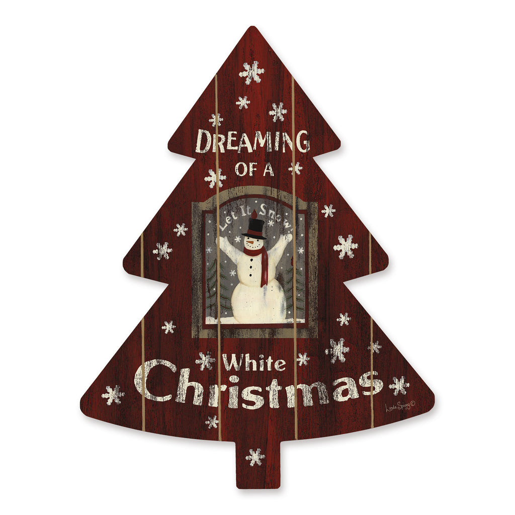 Linda Spivey LS1777TREE - LS1777TREE - Dreaming of a White Christmas - 14x18 Signs, Snowman, White Christmas, Songs, Snowflakes, Wood Planks, Typography from Penny Lane