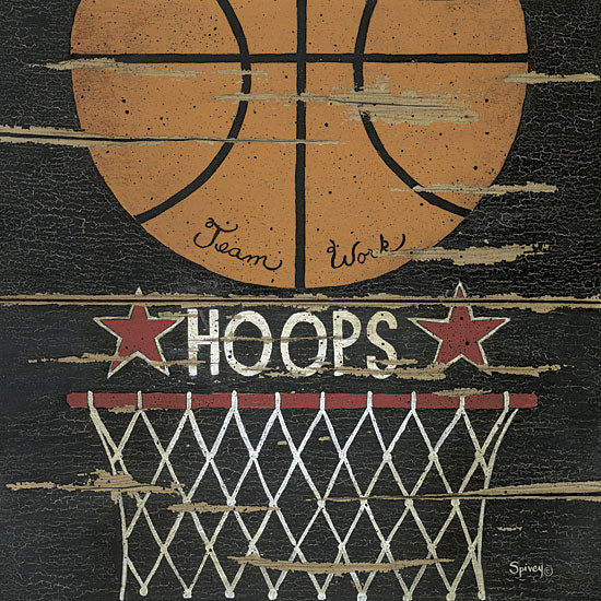 Linda Spivey LS950 - Hoops - Basketball, Sports, Signs from Penny Lane Publishing