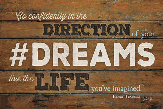 Marla Rae MA1199GP - #DREAMS - Live the Life - Hashtag, Dreams, Henry Thoreau, Motivating from Penny Lane Publishing