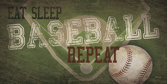 Marla Rae MA2125aGP - Eat, Sleep, Baseball, Repeat - Baseball, Baseball Diamond, Repeat, Teamwork from Penny Lane Publishing