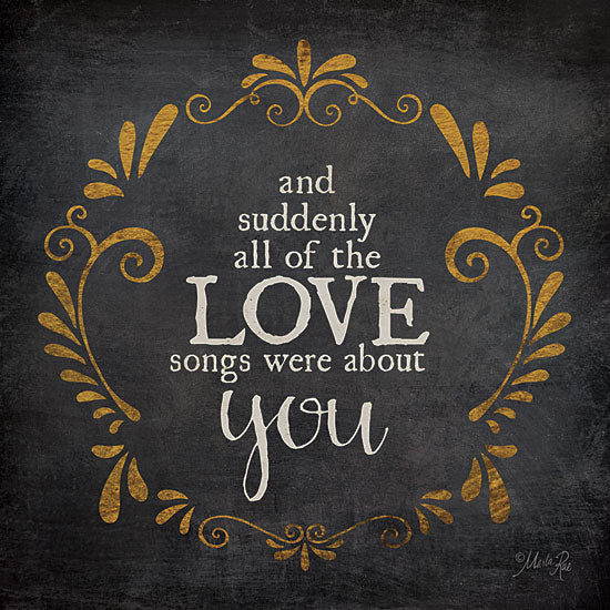 Marla Rae MA2143GP - Love Songs - Love, Love Songs, Heart, Gold, Scrolls from Penny Lane Publishing