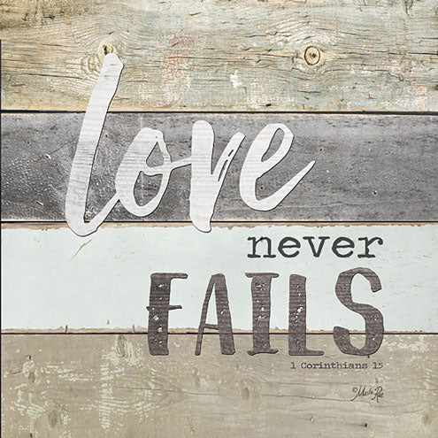 Marla Rae MA2420GP - Love Never Fails - Love, Wood Planks, Signs from Penny Lane Publishing