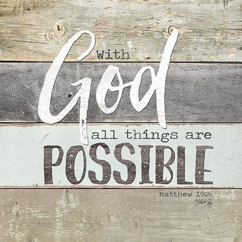 Marla Rae MA2422 - With God All Things are Possible - God, Possible, Wood Planks, Signs from Penny Lane Publishing