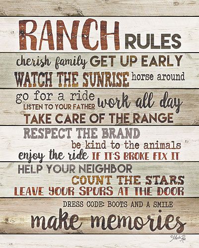 Marla Rae MA2587GP - Ranch Rules  - Ranch, Rules, Typography, Signs from Penny Lane Publishing