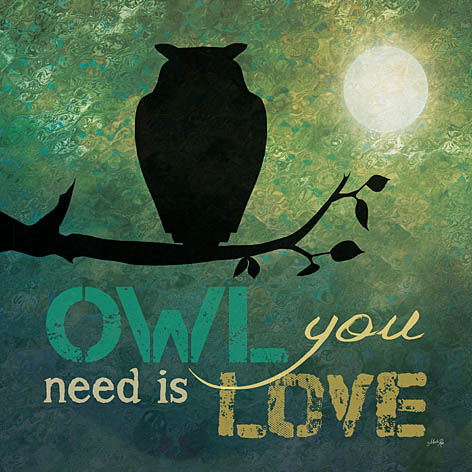 Marla Rae MA647 - Owl You Need is Love - Owl, Tree Branch, Love, Moon from Penny Lane Publishing