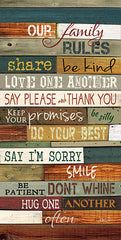 MA862C - Our Family Rules - 9x18