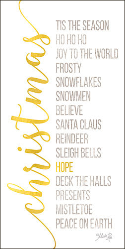 Marla Rae MAZ5123aGP - Christmas Sentiments - Typography, Gold, Holiday from Penny Lane Publishing