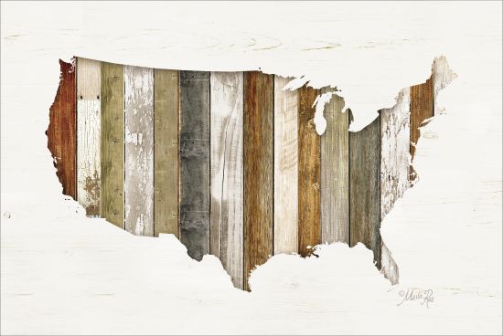 Marla Rae MAZ5212GP - Wood Slat USA - Wood Slats, USA, United States, America from Penny Lane Publishing