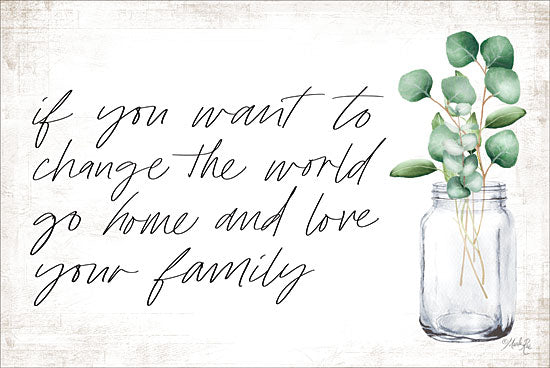 Marla Rae MAZ5516 - MAZ5516 - Love Your Family - 18x12 Change the World, Glass Jar, Greenery, Motivational from Penny Lane