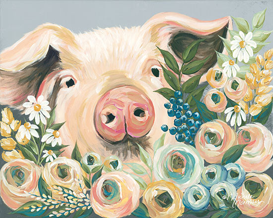 Michele Norman MN103 - Pig in the Flower Garden Pig, Flowers, Flower Garden from Penny Lane