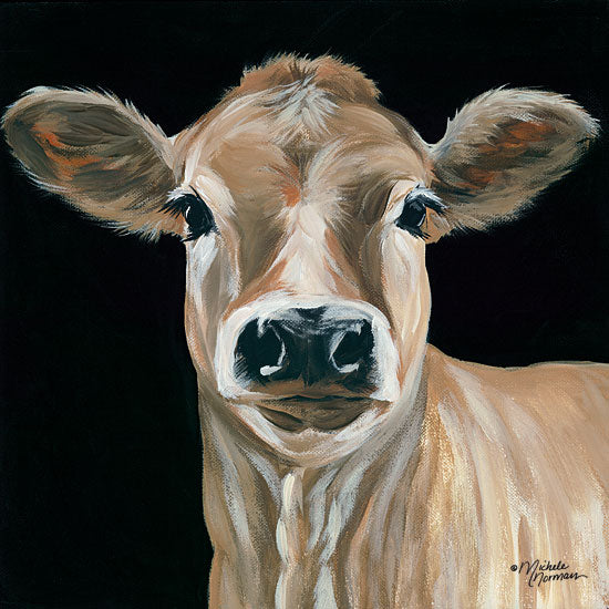 Michele Norman MN112 - Jersey Girl - 12x12 Cow, Jersey Cow, Farm, Portrait, Selfie from Penny Lane