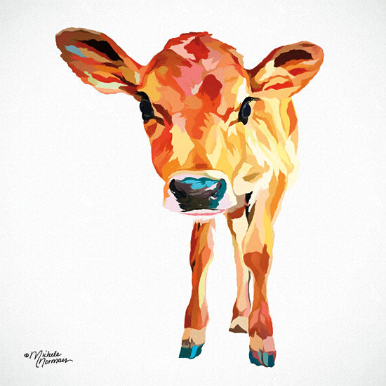 Michele Norman MN142 - Cute Little Calf - 12x12 Cow, Baby Cow, Calf, Portrait, Selfie from Penny Lane
