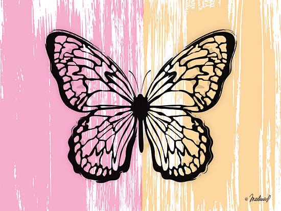Martina Pavlova PAV133 - Happy Butterfly - 16x12 Butterfly, Pink, Yellow from Penny Lane