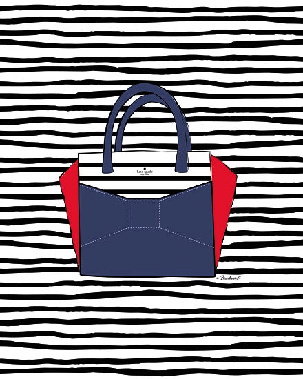 Martina Pavlova PAV184 - PAV184 - Kate Spade Bow - 12x16 Abstract, Fashion, Handbag, Purse, Kate Spade from Penny Lane