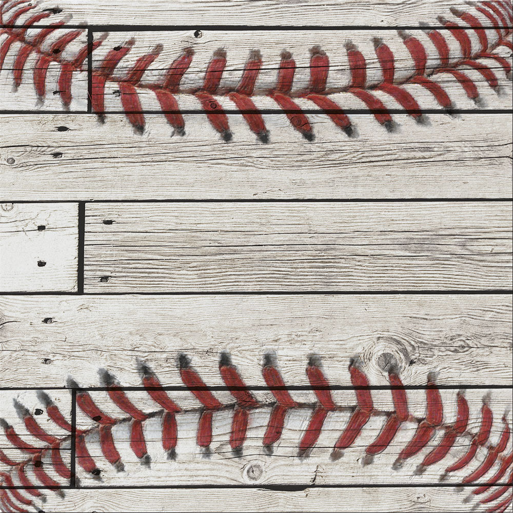 Lauren Rader RAD1314 - 9 Innings Baseball - Baseball, Wood Planks from Penny Lane Publishing