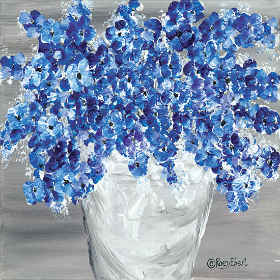 Roey Ebert REAR224 - Blooming Blues Flowers, Blue & White, Pot, Neutral from Penny Lane
