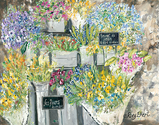 Roey Ebert REAR233 - The French Flower Market Abstract, Flowers, Flower Market, French, Blooms, Bouquets from Penny Lane