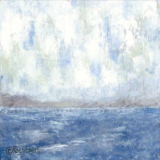 Roey Ebert REAR244 - The Shore - 12x12 Abstract, Blue & White, Landscape from Penny Lane