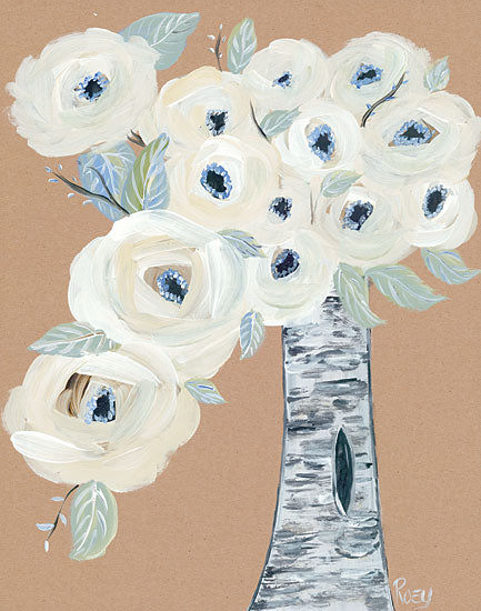 Roey Ebert REAR270 - Blooming Birch Vase II - 12x16 Flowers, Abstract, Birch, Birch Vase, White Flowers from Penny Lane
