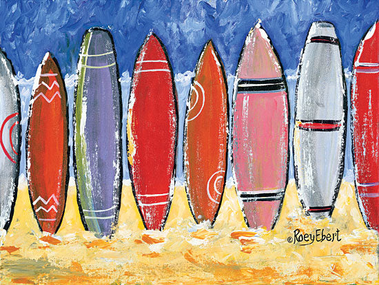 Roey Ebert REAR282 - REAR282 - Beach Vibes - 16x12 Beach, Tropical, Surfboards, Sport,  Abstract, Coast, Coastal from Penny Lane